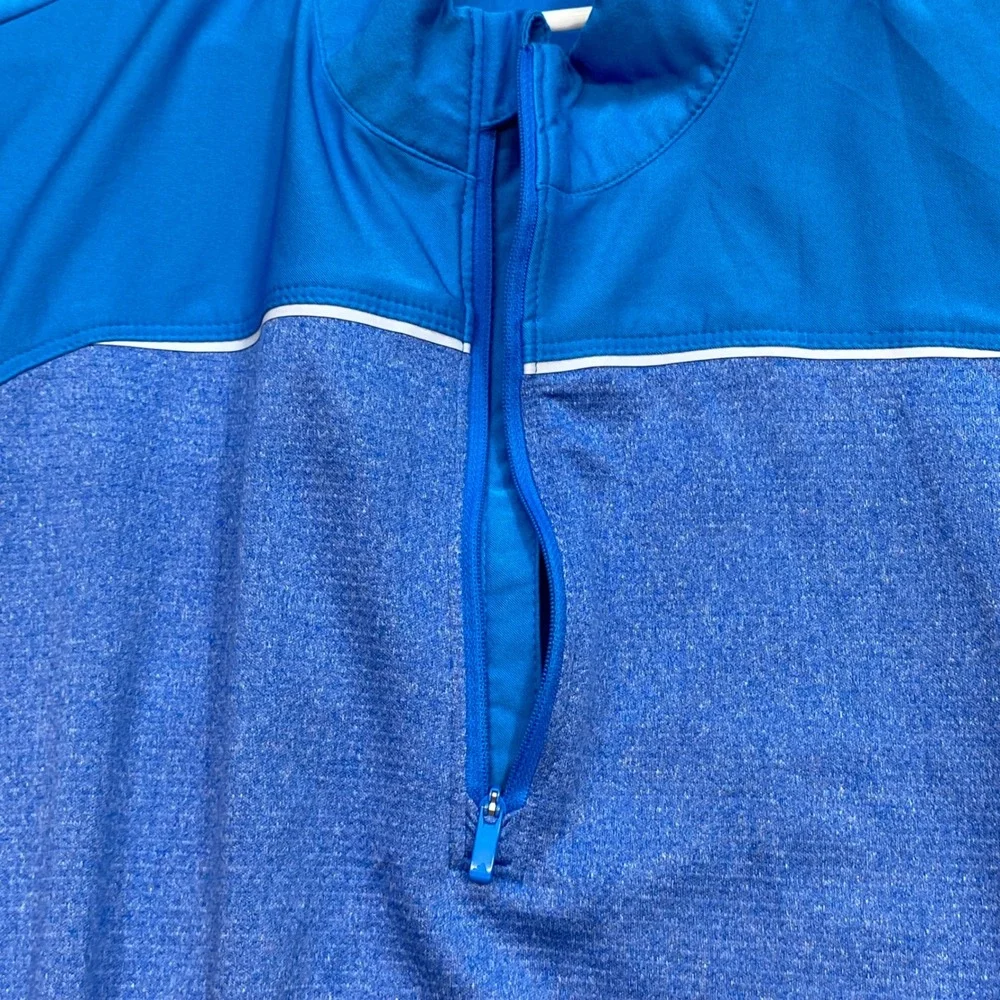 Adidas Golf Pullover Sz XL Mens Blue Athleisure Quarter Zip Performance Jacket
